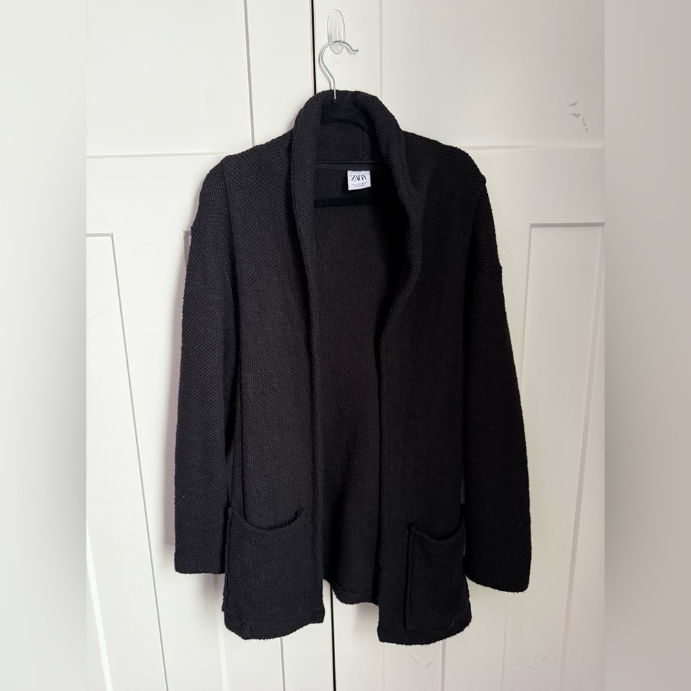 Zara Charcoal Knit Cardigan